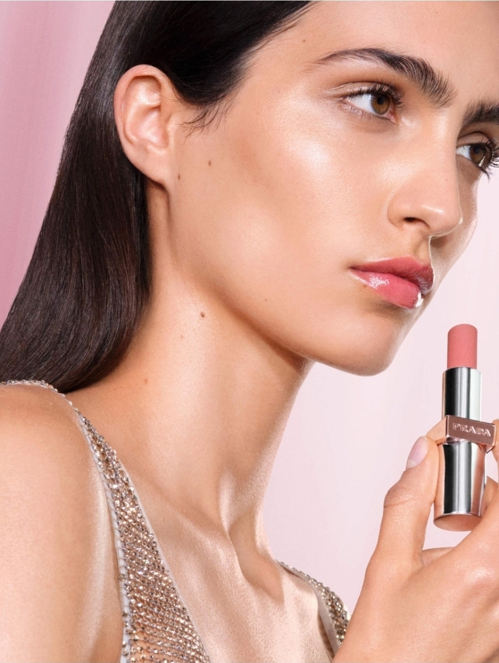 NEW~ Prada Light Glowing Lip Oil Stick~ U014 White - Pearlescent - Picture 6 of 6